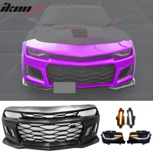 2014-2015 Chevy Camaro 5TH to 6TH Gen 16  ZL1 Bumper LED DRL Headlamps