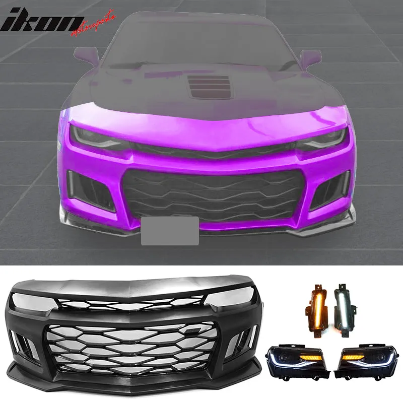 2014-2015 Chevy Camaro 5TH to 6TH Gen 16  ZL1 Bumper LED DRL Headlamps