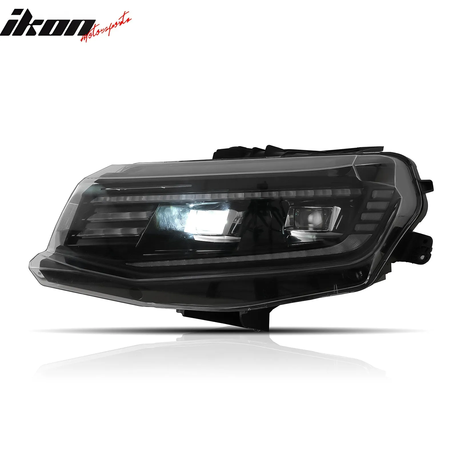 2016-2018 Chevy Camaro Projector DRL LED Headlights Clear Lens Pair