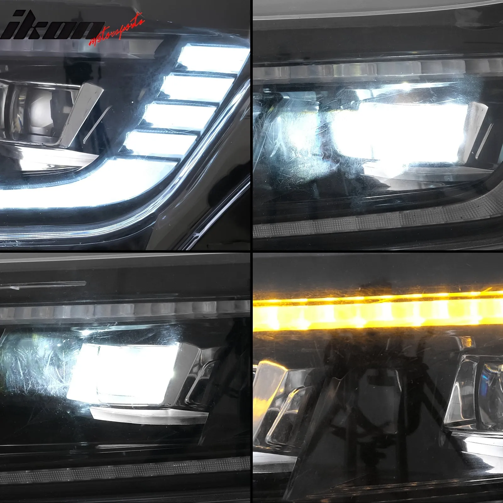 2016-2018 Chevy Camaro Projector DRL LED Headlights Clear Lens Pair