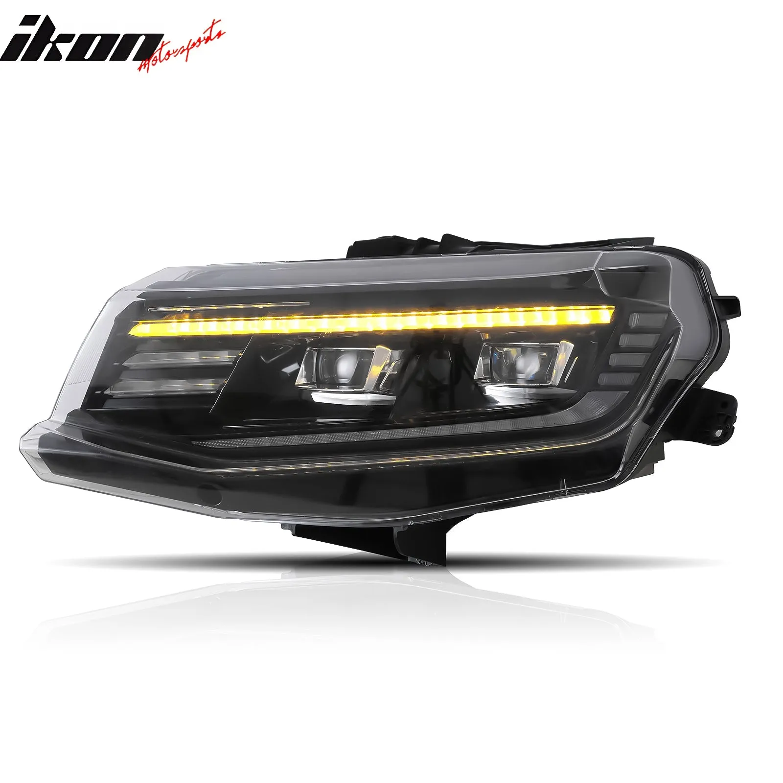 2016-2018 Chevy Camaro Projector DRL LED Headlights Clear Lens Pair