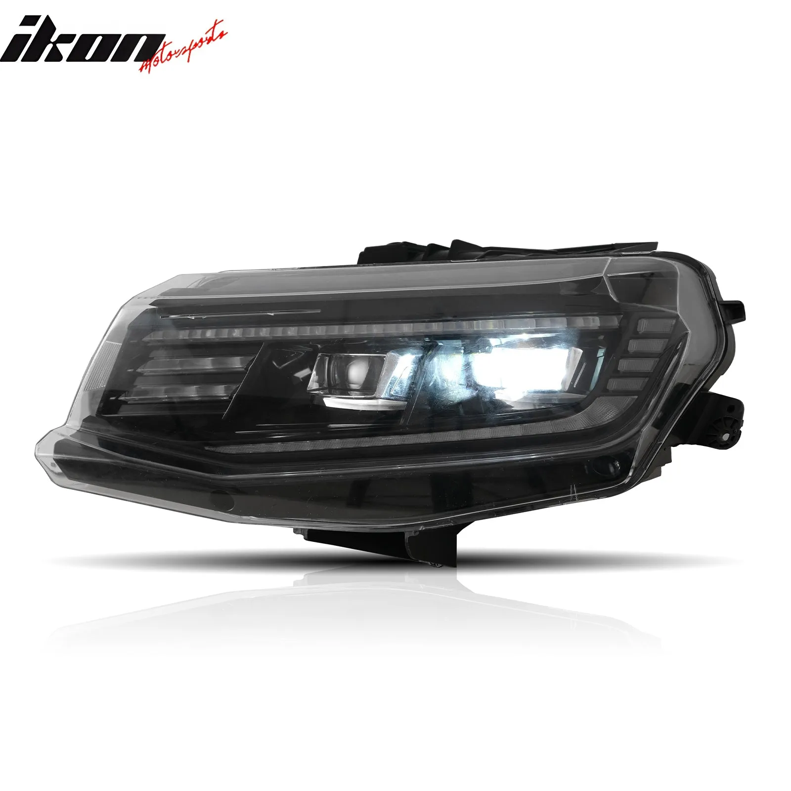 2016-2018 Chevy Camaro Projector DRL LED Headlights Clear Lens Pair