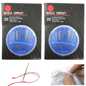 60 Pc Assorted Hand Sewing Needle Kit Set Thread Betweens Sharps Craft Tailors !