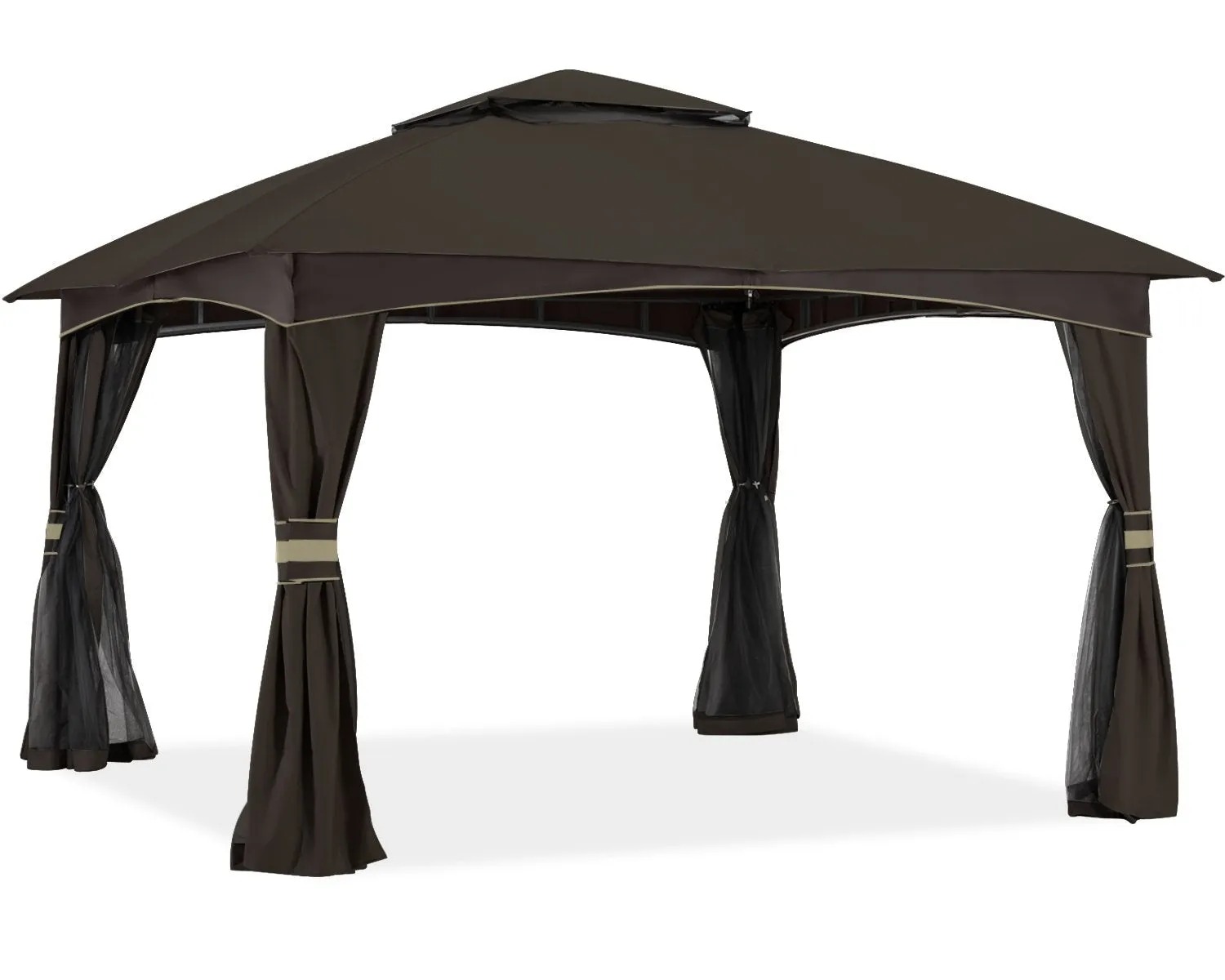 ABCCANOPY Double Soft-Top Patio Gazebo 8x8/10x10/10x12 with Mosquito Netting