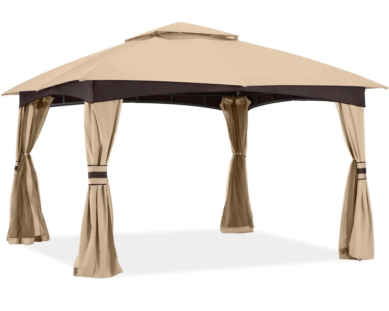ABCCANOPY Double Soft-Top Patio Gazebo 8x8/10x10/10x12 with Mosquito Netting