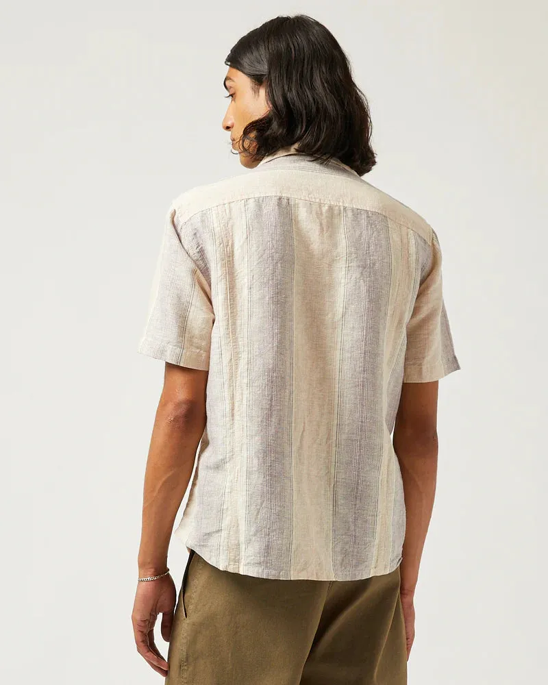 Corridor Sunset Stripe Short Sleeve Camp Shirt - Violet