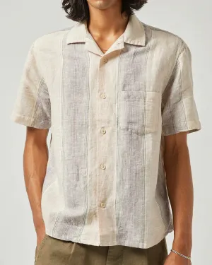 Corridor Sunset Stripe Short Sleeve Camp Shirt - Violet