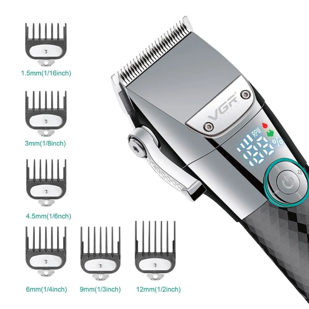 Electric Rechargeable Cordless Washable Beard Hair Trimmer for Men