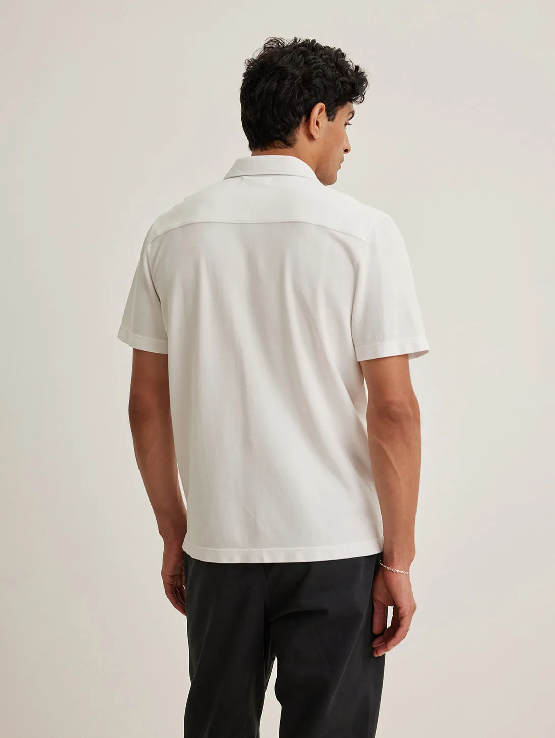 Martyn Pique Shirt - White