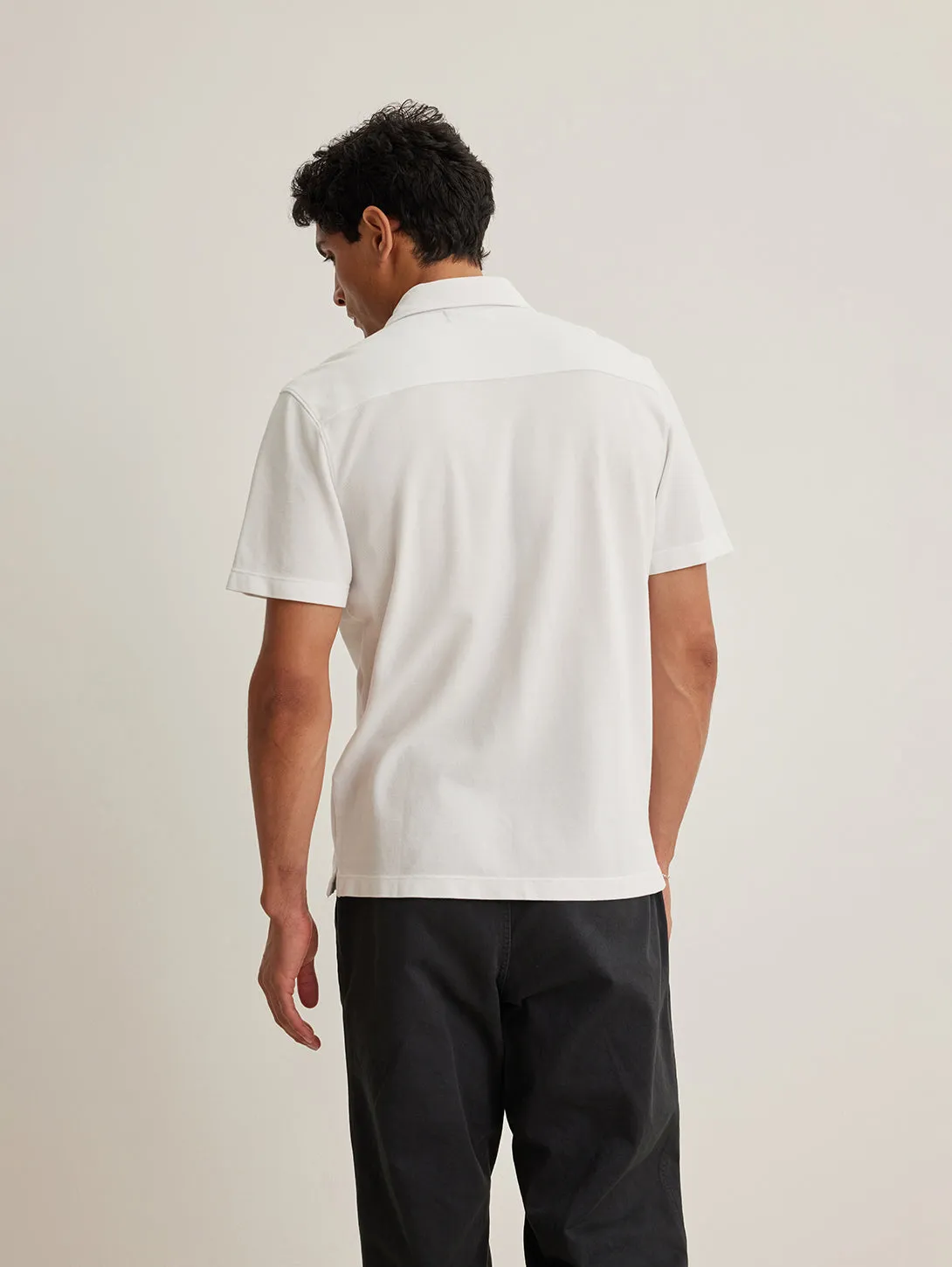 Martyn Pique Shirt - White