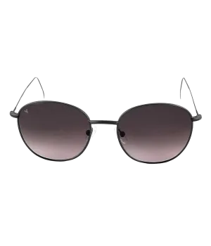 Maverick Sunglasses in Satin Shiny Black & Dark Purple Degrade