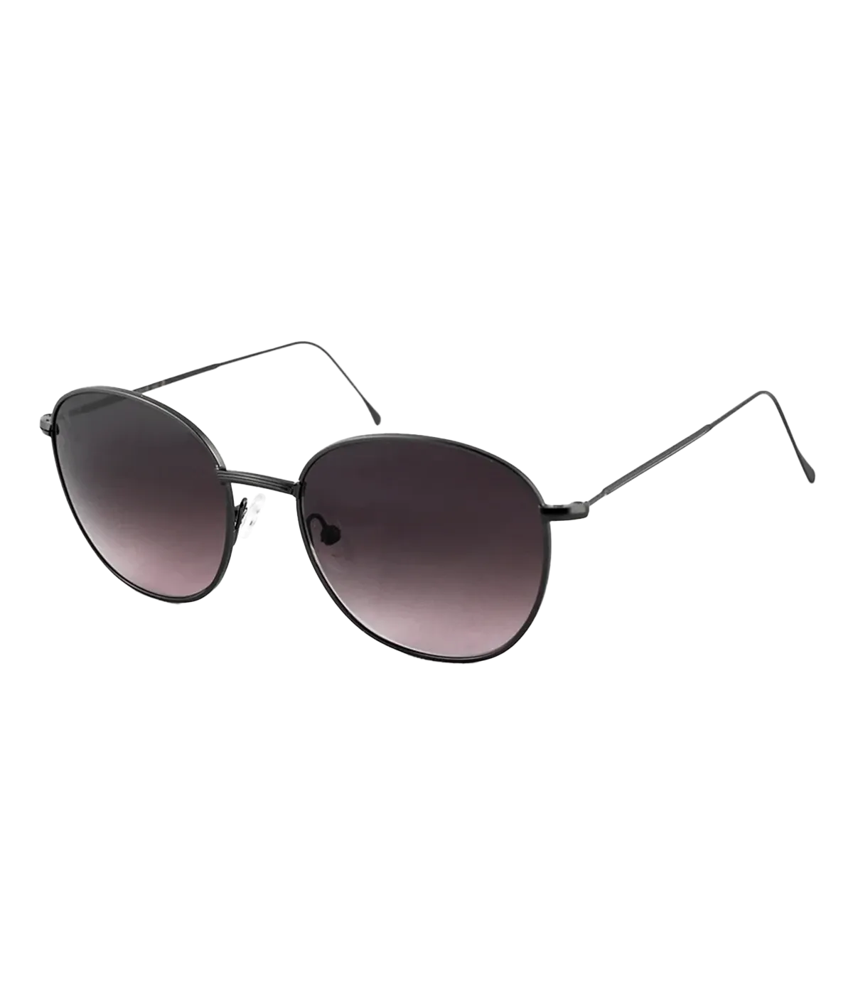 Maverick Sunglasses in Satin Shiny Black & Dark Purple Degrade