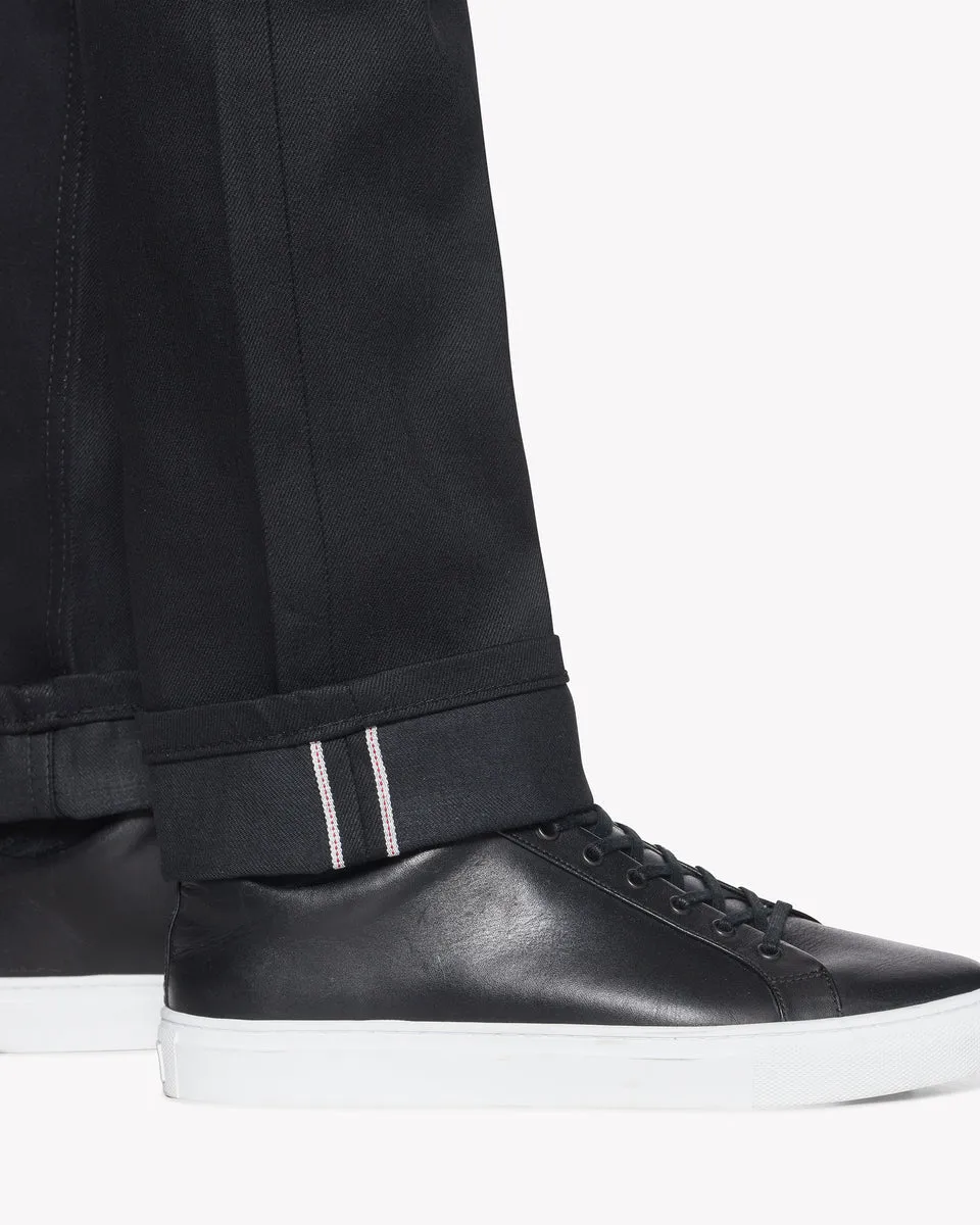 Naked & Famous Denim Weird Guy Regular Tapered Mens Jeans - Black Cobra Stretch Selvedge