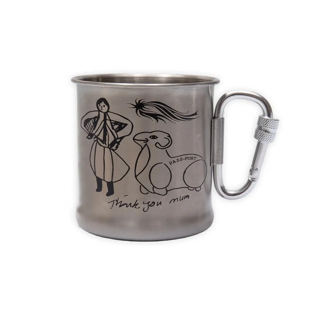 PASSPORT THANK YOU MUM CARABINER MUG - STAINLESS STEEL