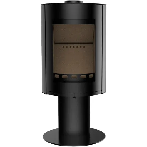 Rondo 5 Pedestal Wood Burning Cylindrical Stove & Flue Liner Bundle 5 kw