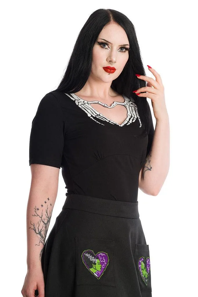 Skeleton Heart Top
