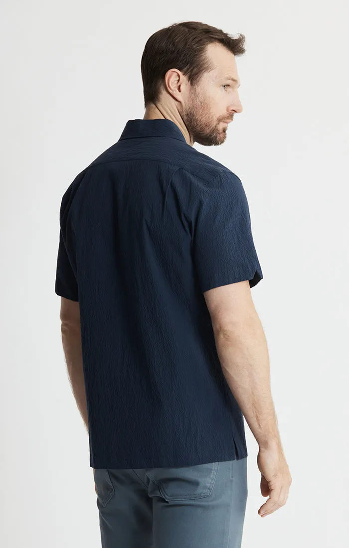 Suffolk Seersucker Camp Shirt