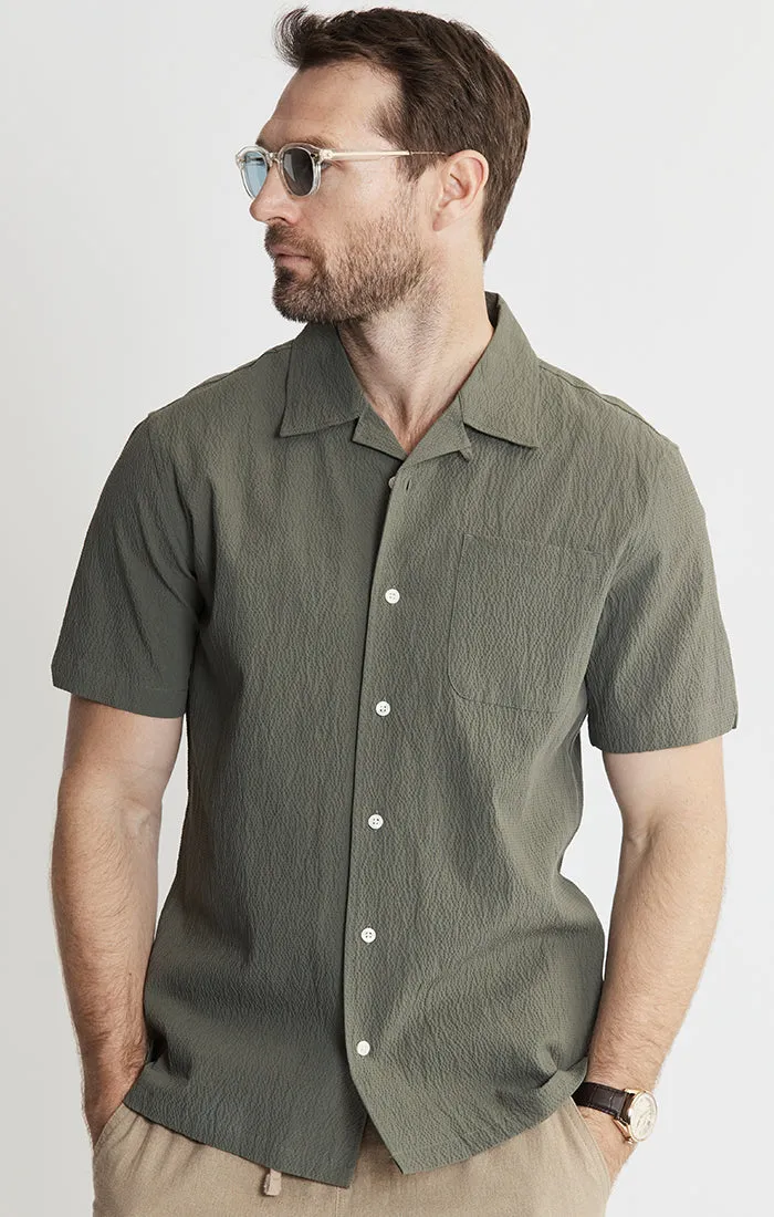 Suffolk Seersucker Camp Shirt