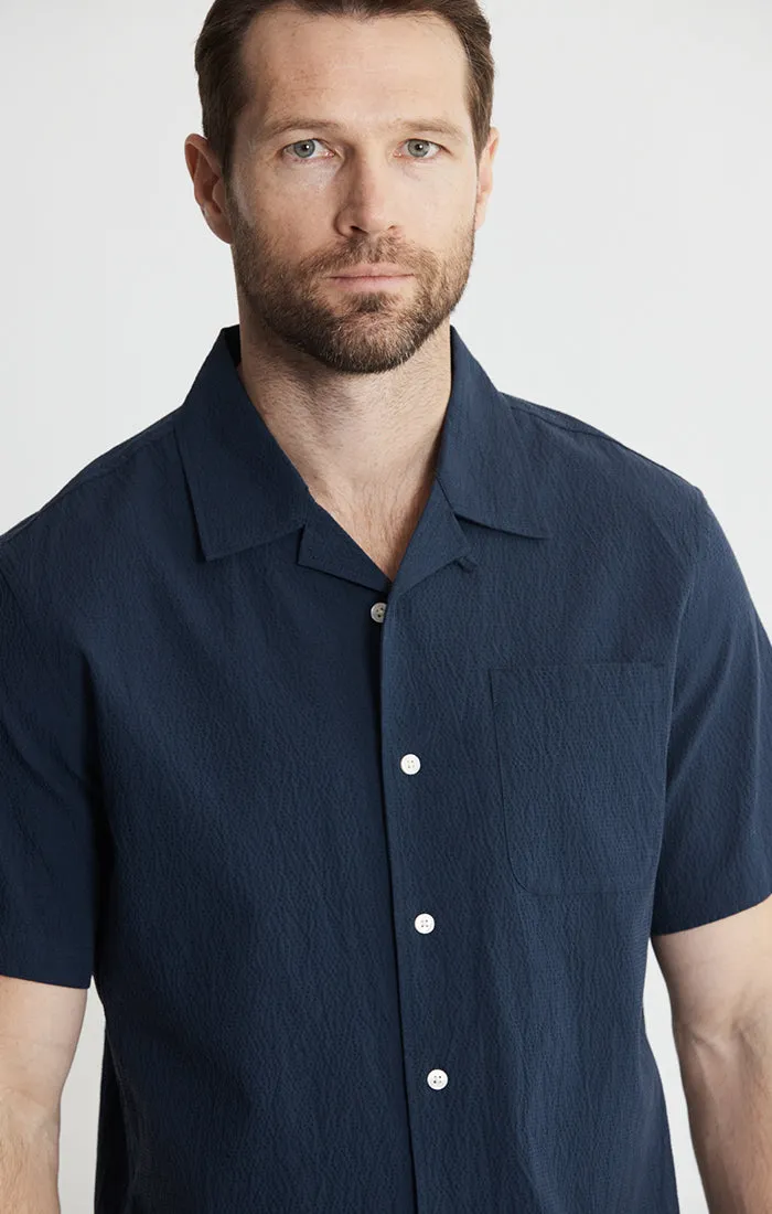 Suffolk Seersucker Camp Shirt