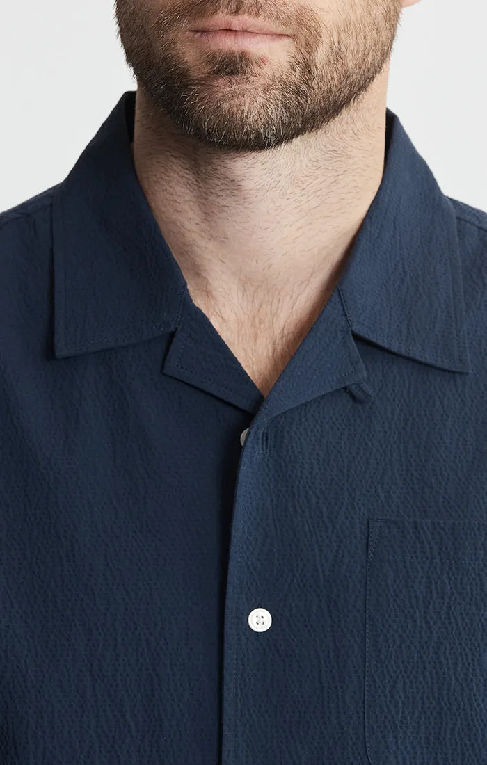 Suffolk Seersucker Camp Shirt