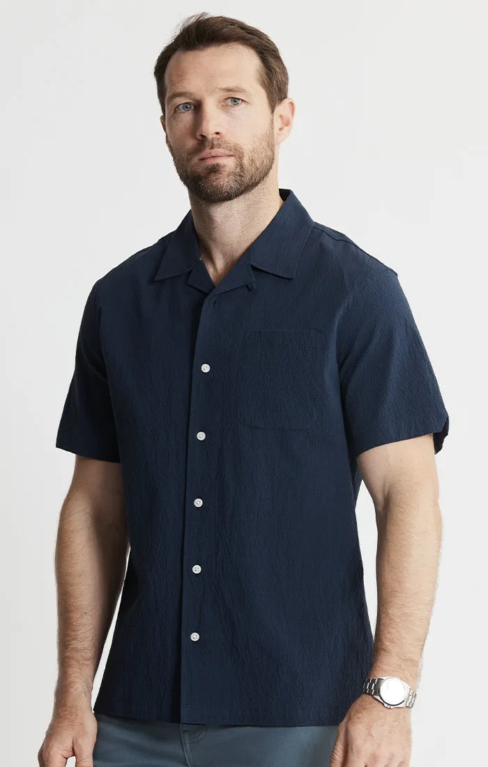 Suffolk Seersucker Camp Shirt